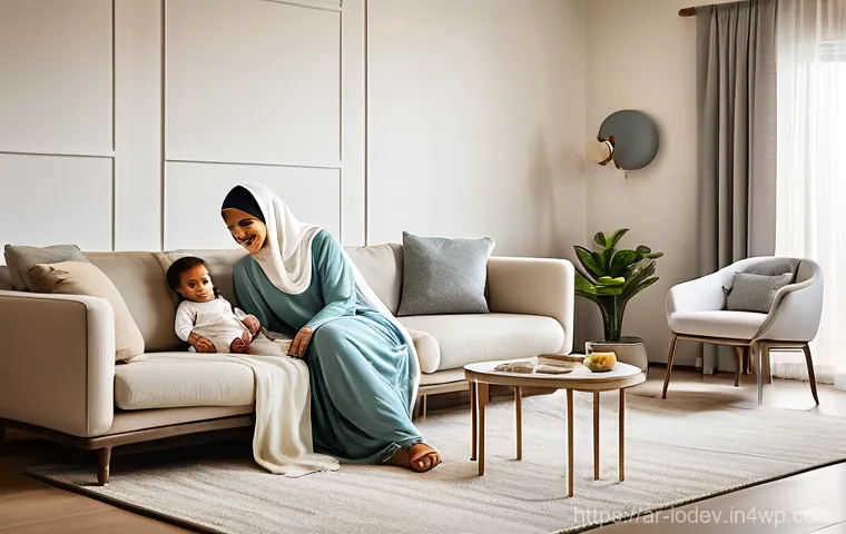 스마트 가전 구매 시 가격 비교 팁 - **Prompt 1: Modern Arab Family Enjoying Smart Home Comfort**
"A cozy and well-lit living room in...