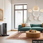 스마트 가전의 원리와 기술적 이해 - A modern Arab family home interior showcasing a smart home ecosystem with various connected devices ...